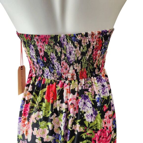 Band of Gypsies Pink and Black Halter Maxi Dress Resort Wear - Picture 7 of 11